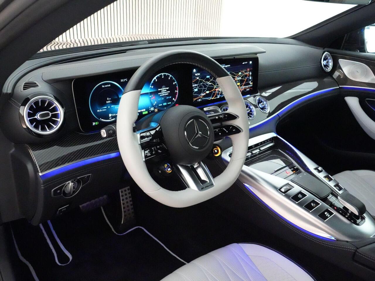 Mercedes-Benz AMG-GT 4-Door Coupé 43AMG 367pk 4MATIC+ Premium Plus |dealer onderhouden|manufaktur|panoramadak|Burmester|head-up display|massage|memory|Stoelverwarming & verkoeling|360°-camera|Apple Carplay|sfeerverlichting|carbon interieur|