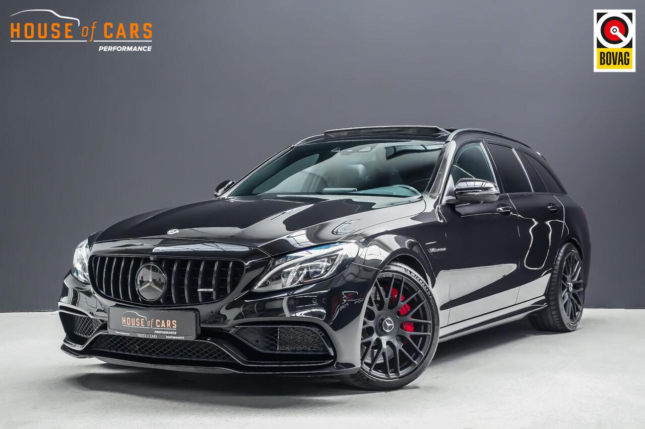 Mercedes-Benz C-KLASSE C63S AMG 510pk Estate |carbon|memory|head-up|panoramadak|360 camera|Burmester|stoelventilatie|blind-spot|rijstrookhulp|