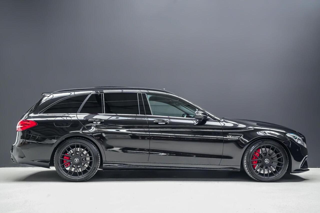 Mercedes-Benz C-KLASSE C63S AMG 510pk Estate |carbon|memory|head-up|panoramadak|360 camera|Burmester|stoelventilatie|blind-spot|rijstrookhulp|