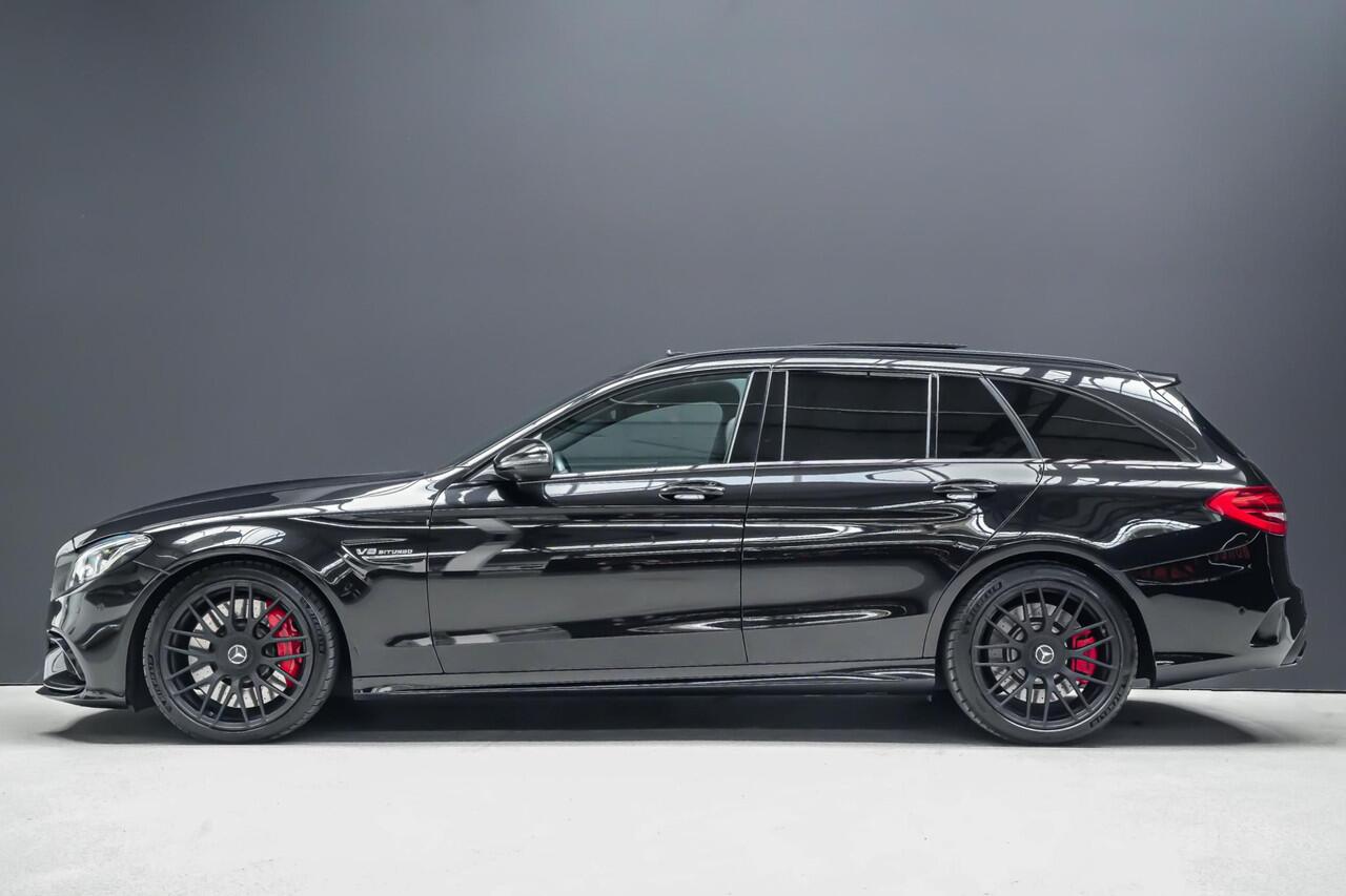 Mercedes-Benz C-KLASSE C63S AMG 510pk Estate |carbon|memory|head-up|panoramadak|360 camera|Burmester|stoelventilatie|blind-spot|rijstrookhulp|