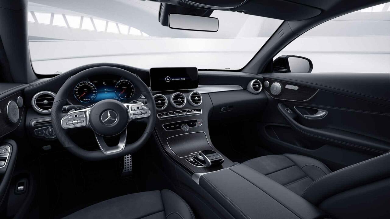 Mercedes-Benz C-KLASSE Coupé 200 Premium Plus Pack | AMG | Night | Panoramadak | Burmester | Widescreen | Agility Control | Multibeam | 360 graden camera |