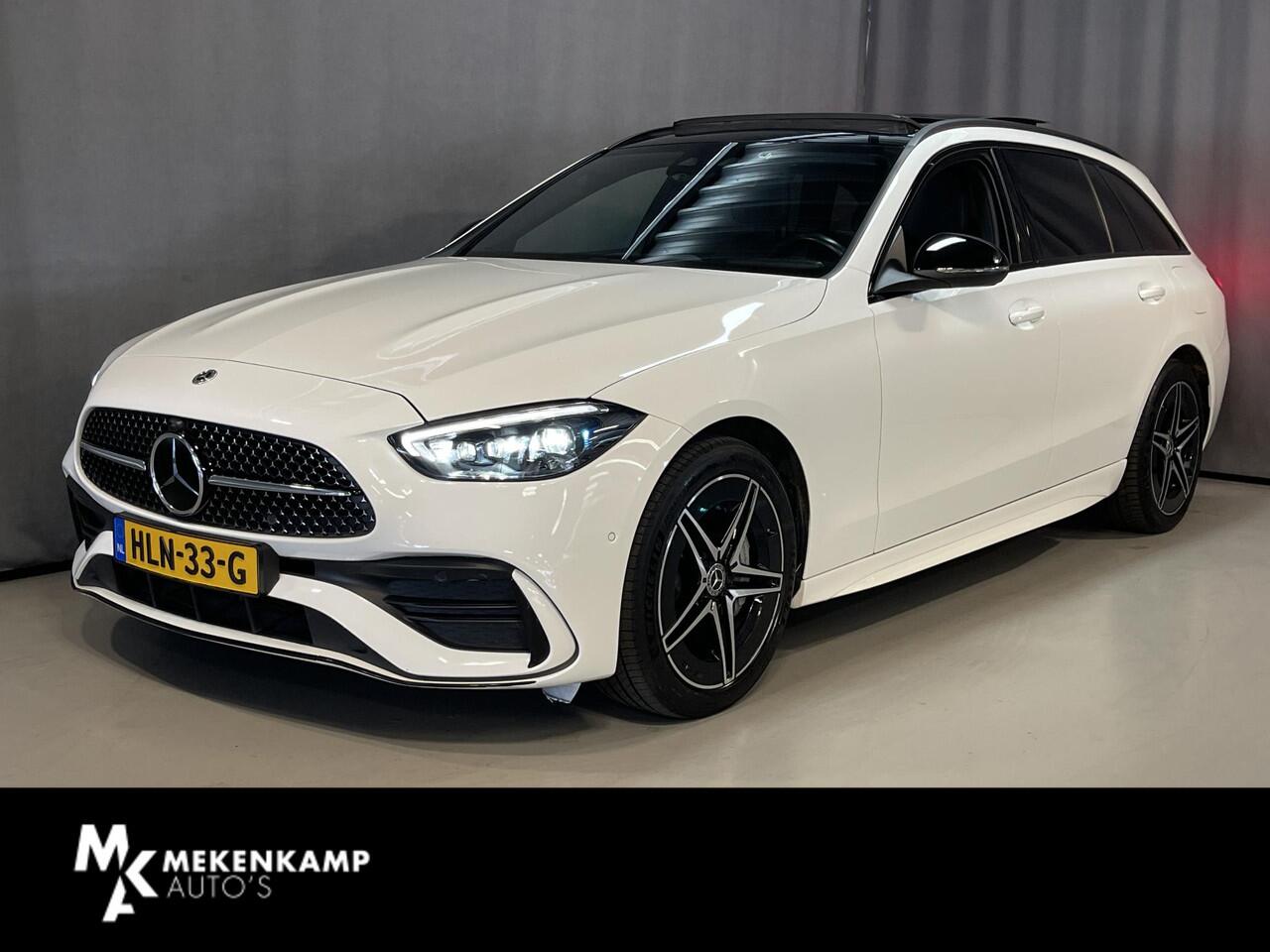 Mercedes-Benz C-KLASSE Estate 300 e AMG Line 18"/Panoramadak/Laser LED/Trekhaak/Stoelverwarming + memory l + r/Adaptieve cruise/Sfeerverlichting premium/Elektrische klep/Apple Carplay & Android Auto