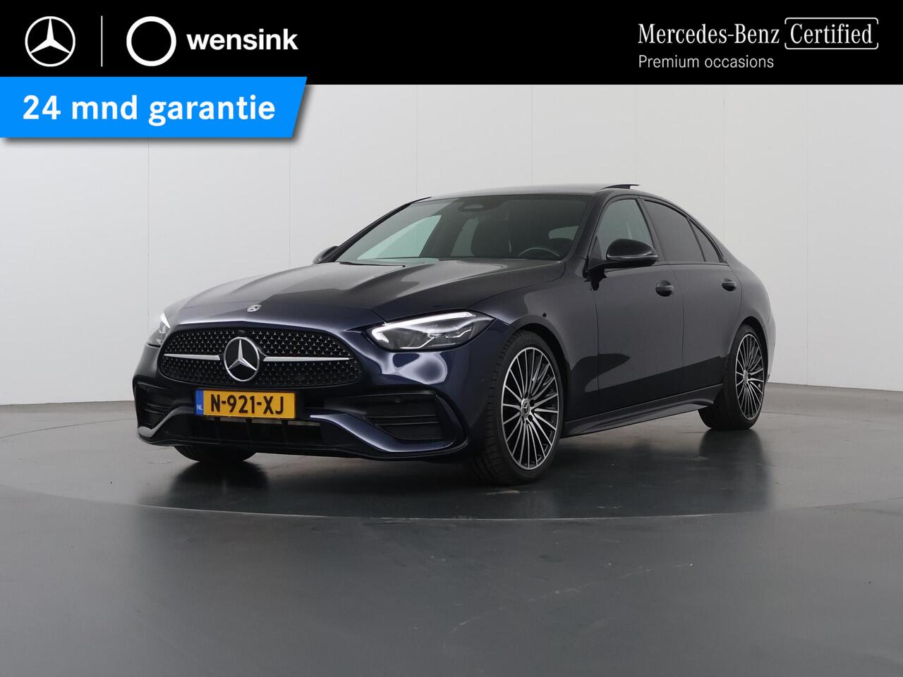 Mercedes-Benz C-KLASSE 180 AMG Line | Night | Panoramadak | Sfeerverlichting | Stoelverwarming | 19" lichtmetalen velgen |