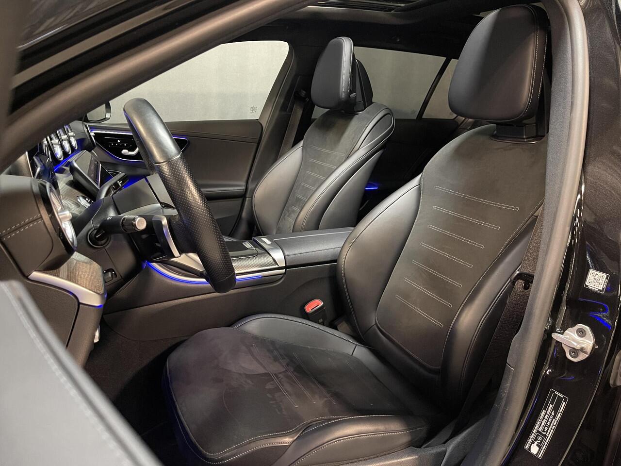 Mercedes-Benz C-KLASSE Estate 300 e AMG Line 18"/Panoramadak/Laser LED/Trekhaak/Stoelverwarming + memory l + r/Adaptieve cruise/Sfeerverlichting premium/Elektrische klep/Apple Carplay & Android Auto