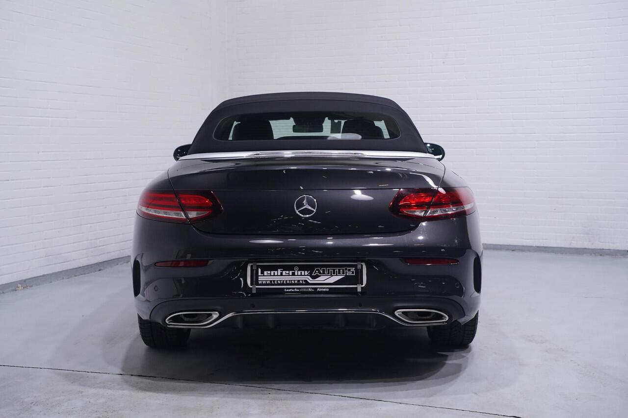 Mercedes-Benz C-KLASSE Cabrio 180 AMG Line AMG Styling Camera lederen-bekleding Apple Carplay digi-dashboard 18"-lmv spoorpakket windscherm nekwarmer keyless-start led-verlichting DAB-ontvangst PDC v+a cruise-controle