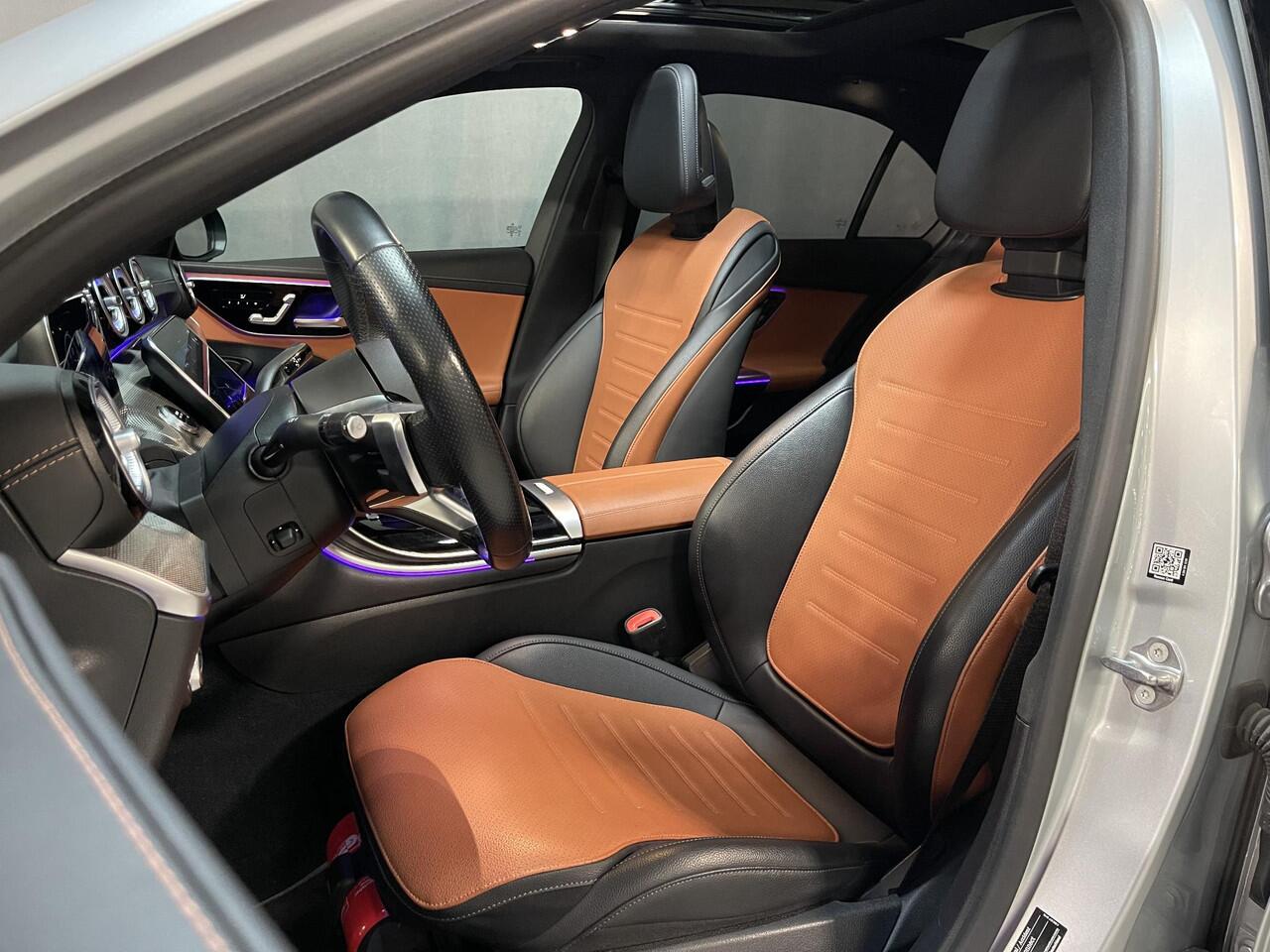 Mercedes-Benz C-KLASSE 300 e AMG Line 18"/Leder/Panoramadak/360 camera/Dodehoek/Keyless/Stoelverwarming + memory l + r/Sfeerverlichting premium/Apple Carplay & Android Auto