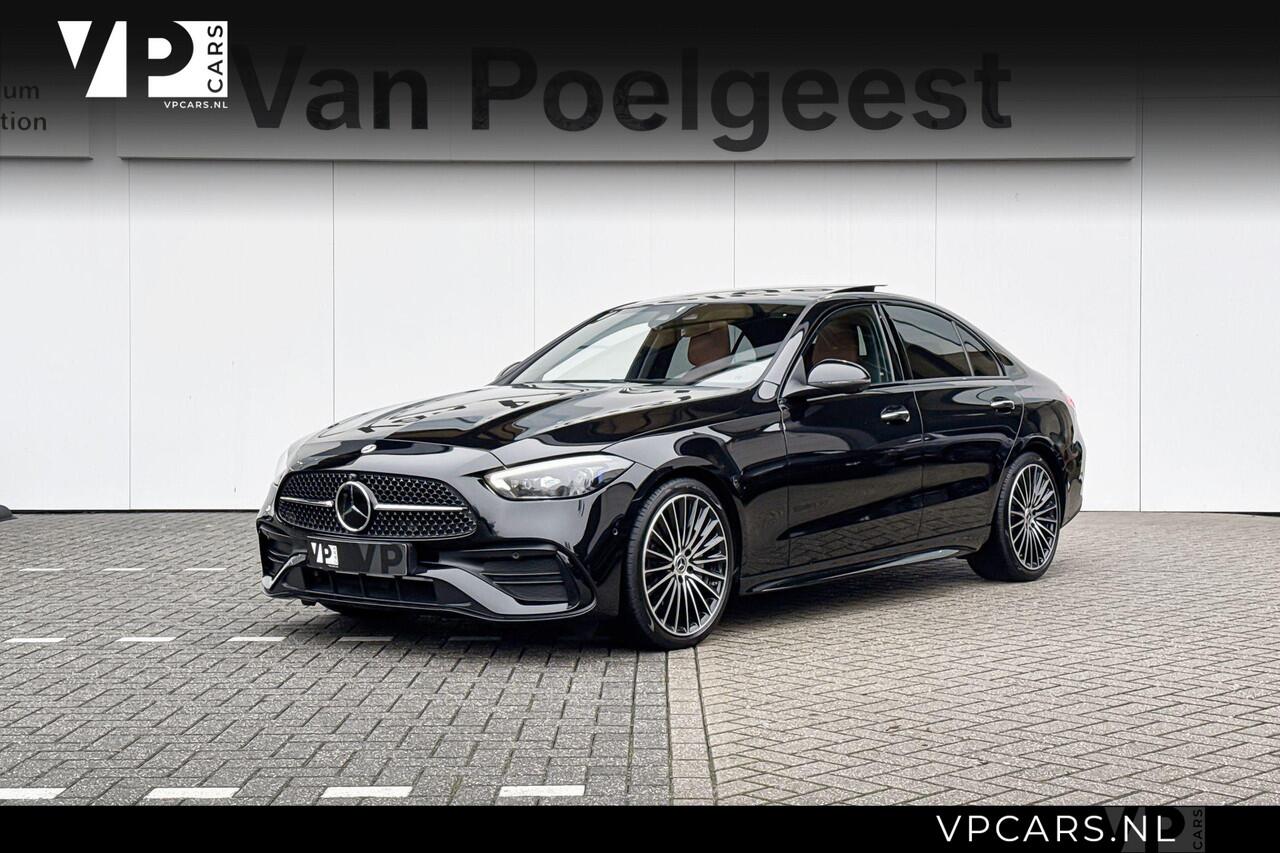 Mercedes-Benz C-KLASSE 200 AMG Line Panorama dak | leder | Trekhaak | Burmester | carbon inleg | head Up display