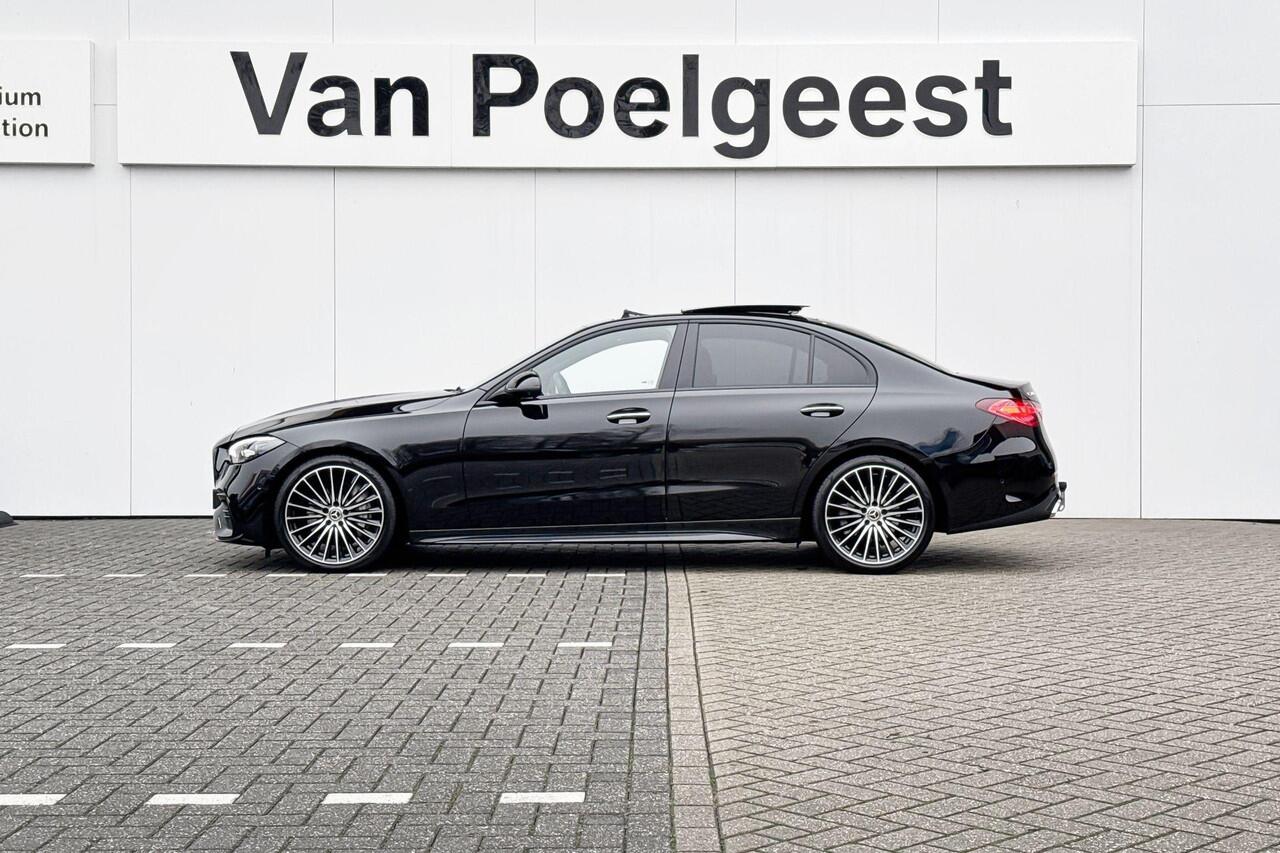 Mercedes-Benz C-KLASSE 200 AMG Line Panorama dak | leder | Trekhaak | Burmester | carbon inleg | head Up display