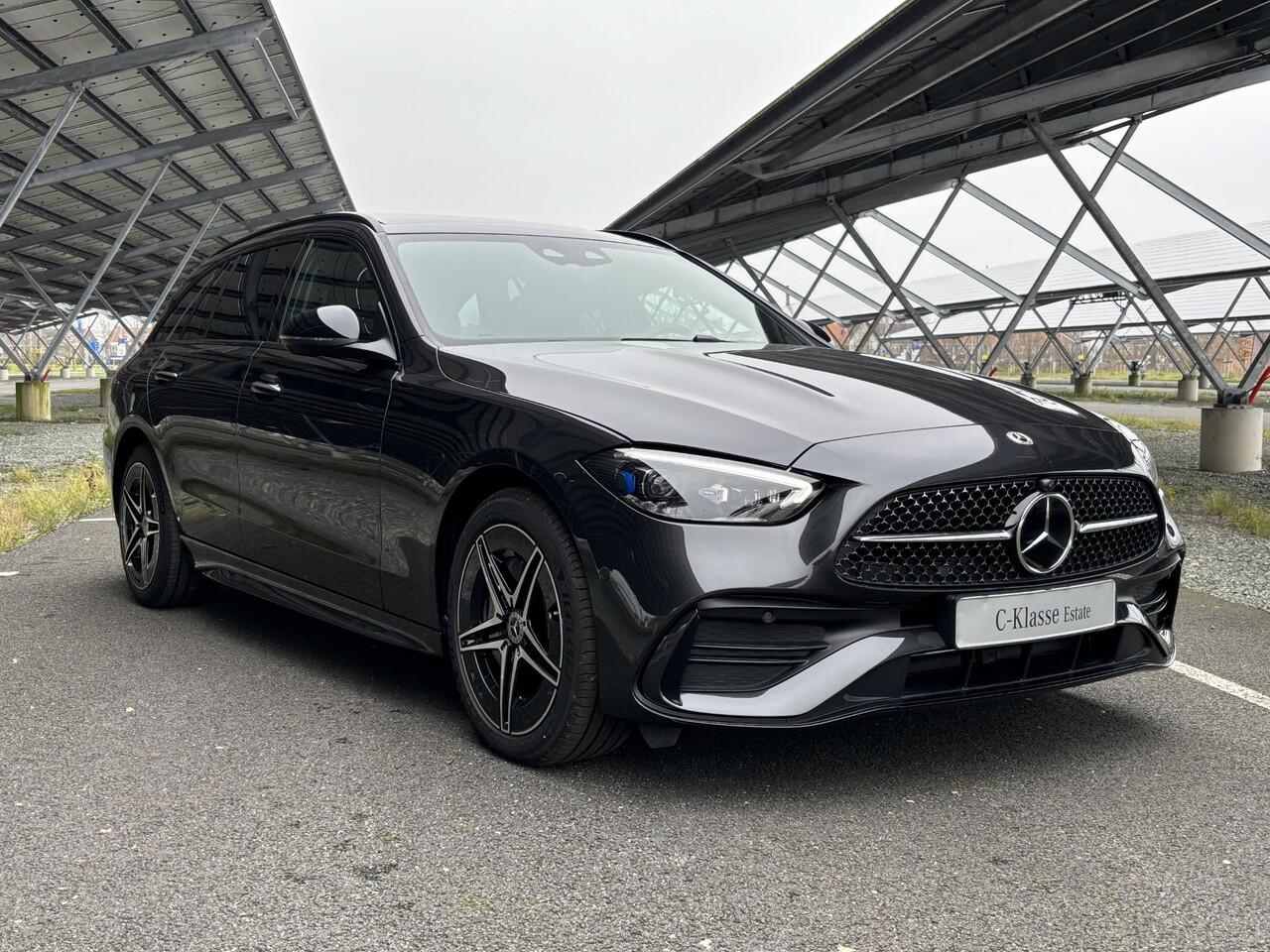 Mercedes-Benz C-KLASSE 300 e Star Edition AMG Line | Night | Panoramadak | Burmester | Memory | 360 camera | Digital light | Rijassistentie pakket | Afneembare trekhaak