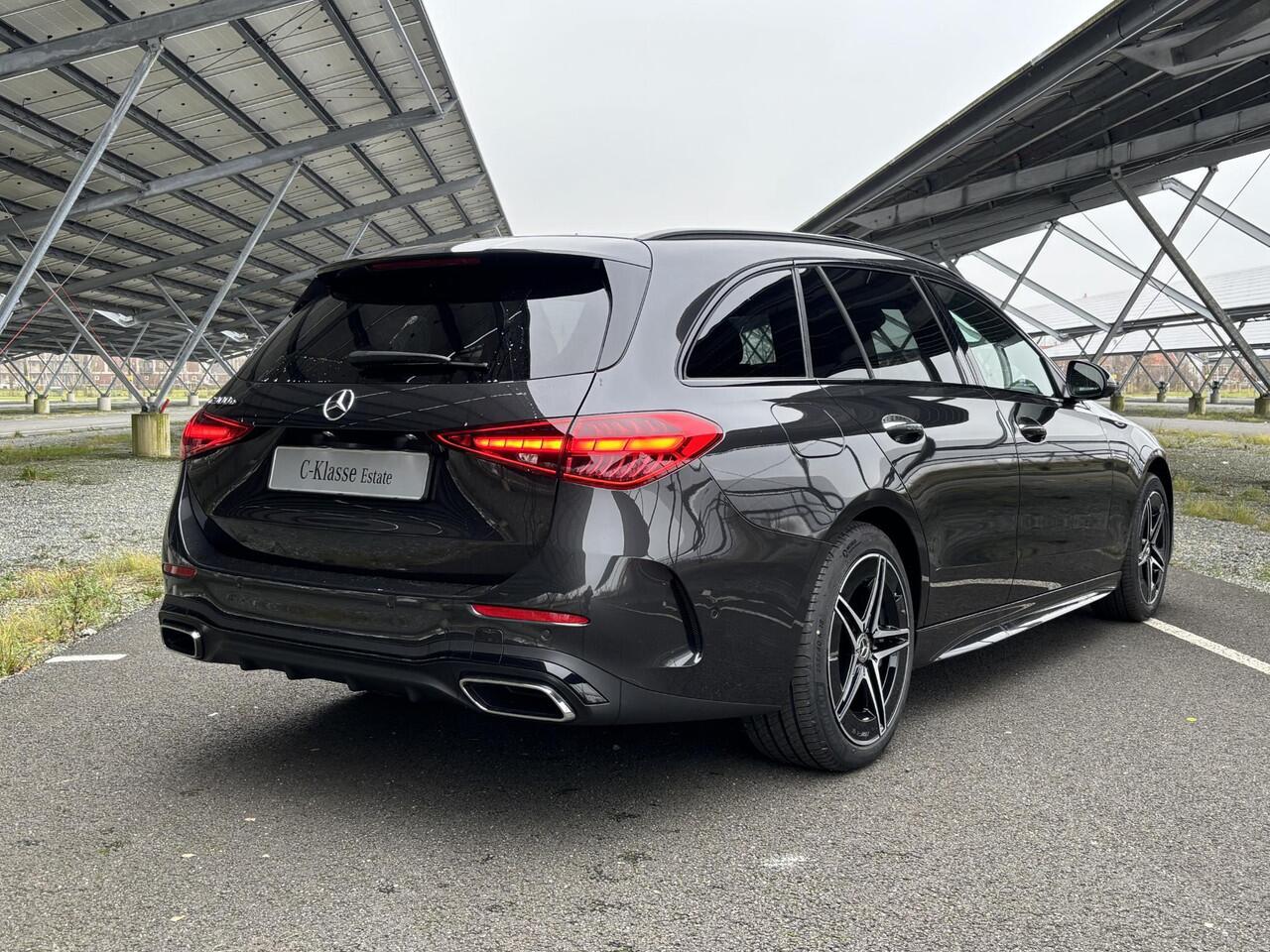 Mercedes-Benz C-KLASSE 300 e Star Edition AMG Line | Night | Panoramadak | Burmester | Memory | 360 camera | Digital light | Rijassistentie pakket | Afneembare trekhaak