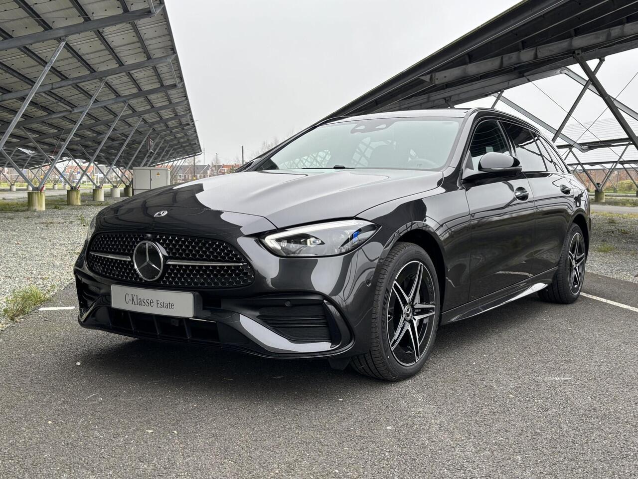 Mercedes-Benz C-KLASSE 300 e Star Edition AMG Line | Night | Panoramadak | Burmester | Memory | 360 camera | Digital light | Rijassistentie pakket | Afneembare trekhaak