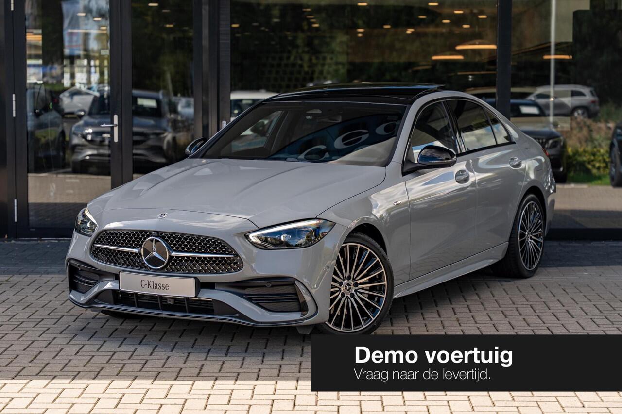 Mercedes-Benz C-KLASSE 300e Business Solution AMG | Night | Panoramaschuifdak | 360°-camera | DIGITAL LIGHT | Sfeerverlichting | 19" multispaaks AMG velgen |