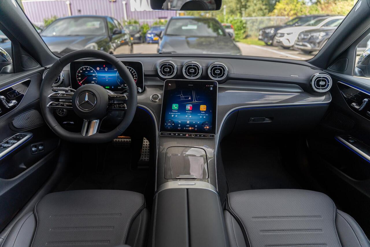 Mercedes-Benz C-KLASSE 300e Business Solution AMG | Night | Panoramaschuifdak | 360°-camera | DIGITAL LIGHT | Sfeerverlichting | 19" multispaaks AMG velgen |