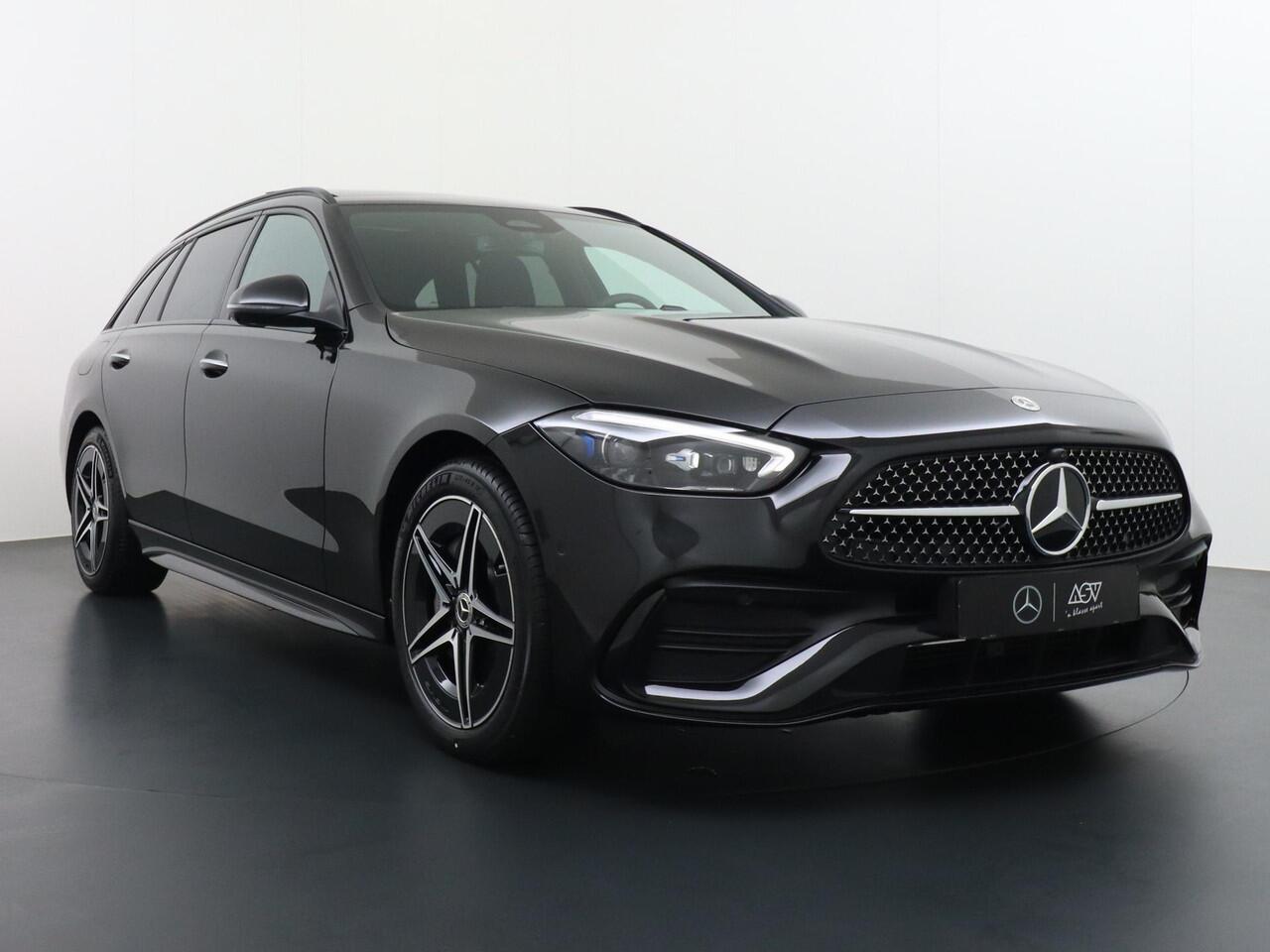 Mercedes-Benz C-KLASSE Estate 300 e Business Solution AMG | Panorama - Schuifdak | Trekhaak Wegklapbaar | Memorystoelen | Niveauregeling | Head-Up Display | 360° Camera | Burmester Surround Sound