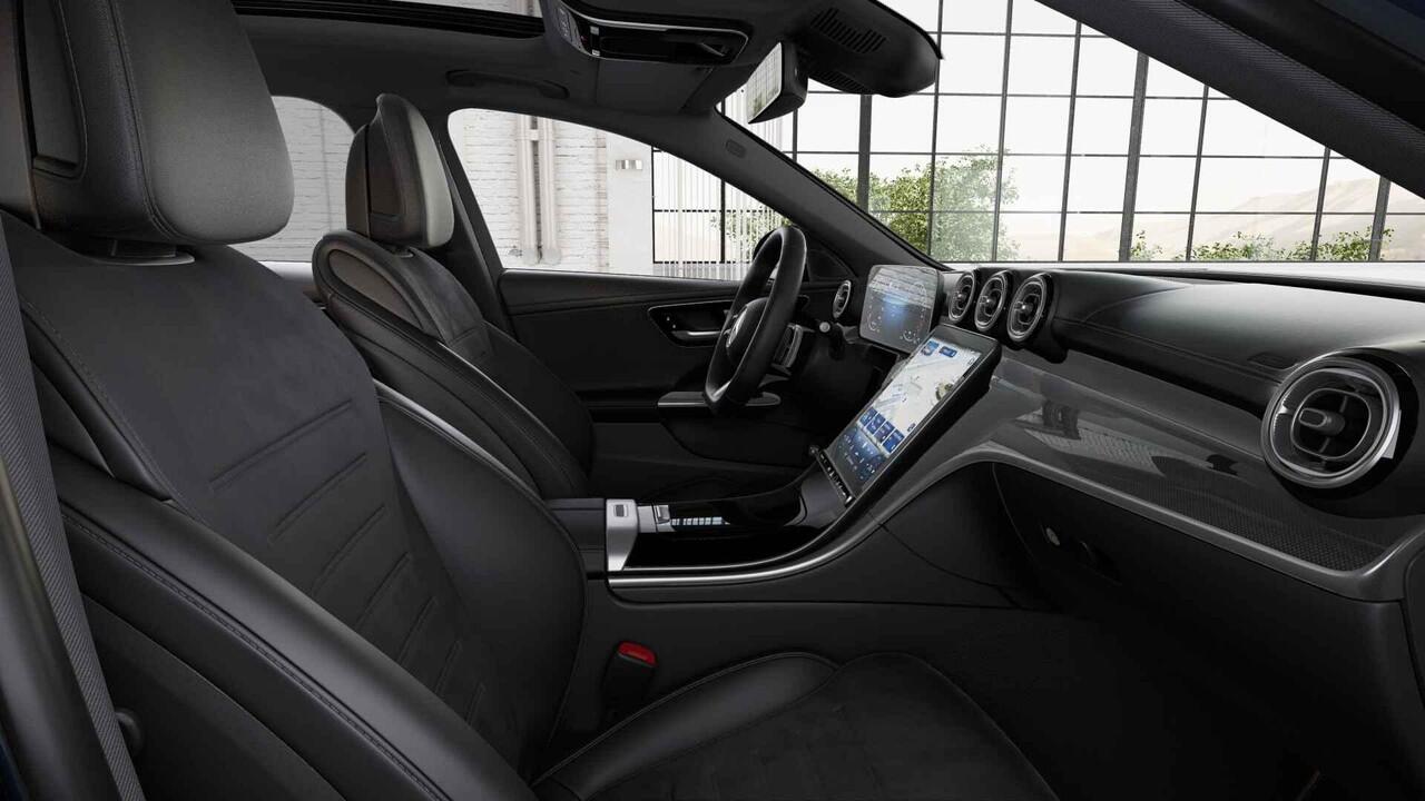 Mercedes-Benz C-KLASSE 300e Business Solution AMG | Panoramaschuifdak | Trekhaak | DIGITAL LIGHT | Nightpakket | dodehoekassistent | 360° camera |