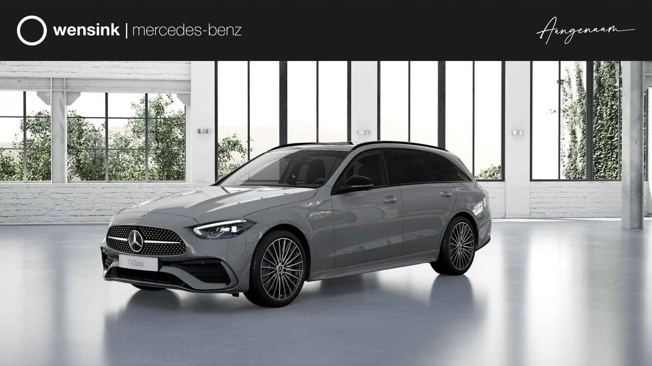 Mercedes-Benz C-KLASSE Estate 300e Business Solution AMG | Panoramaschuifdak | Trekhaak | Nightpakket | Burmester | Stoelverwarming | Dodehoekassistent |