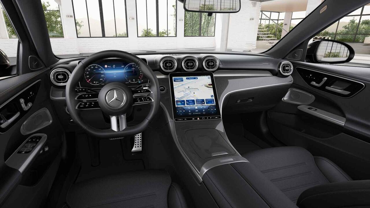 Mercedes-Benz C-KLASSE Estate 300e Business Solution AMG | Panoramaschuifdak | Trekhaak | Nightpakket | Burmester | Stoelverwarming | Dodehoekassistent |