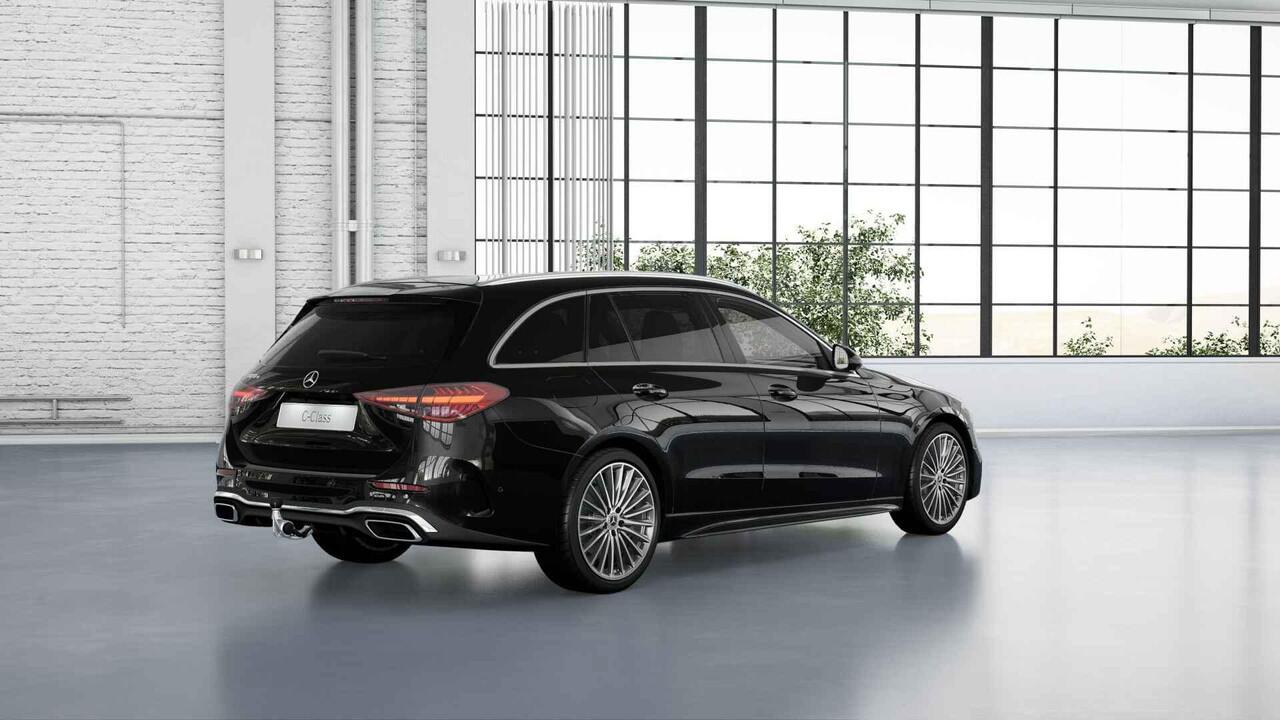 Mercedes-Benz C-KLASSE Estate 300e Business Solution AMG | Panoramaschuifdak | Trekhaak | Burmester | Stoelverwarming | Dodehoekassistent |