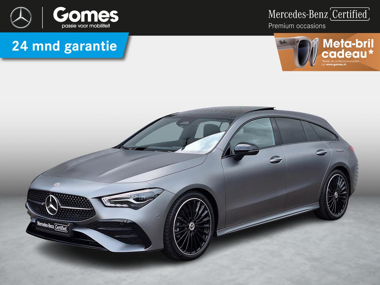 Mercedes-Benz CLA-KLASSE Shooting Brake 180 Star Edition AMG | Matgrijs | Nightpakket | Panoramadak | Dodehoekassistent | Apple CarPlay | Android Auto | Sfeerverlichting | Stoelverwarming | Achteruitrijcamera | Elektrisch Inklapbare Buitenspiegels