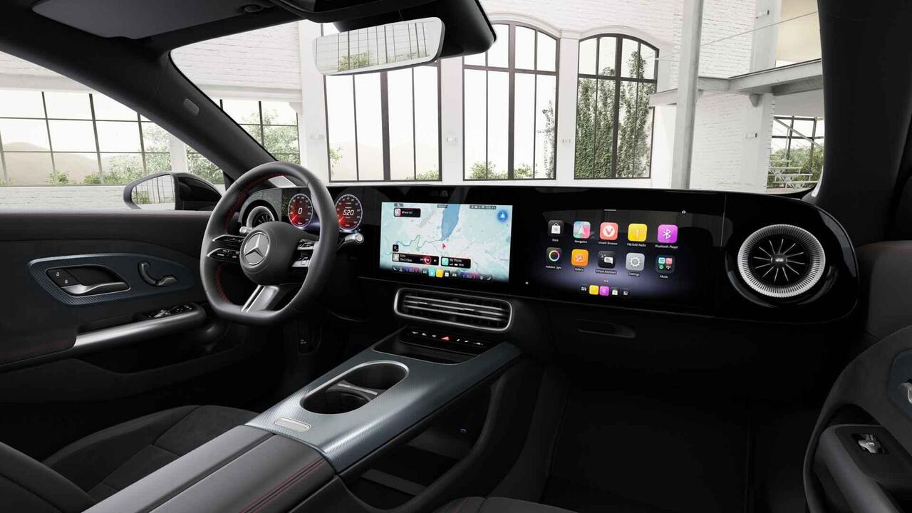 Mercedes-Benz CLA-KLASSE 200 Business Solution AMG 58 kWh | Panoramadak | Premium Pakket | Superscreen | Trekhaak | Head-Up | Burmester | 19" LM velgen |