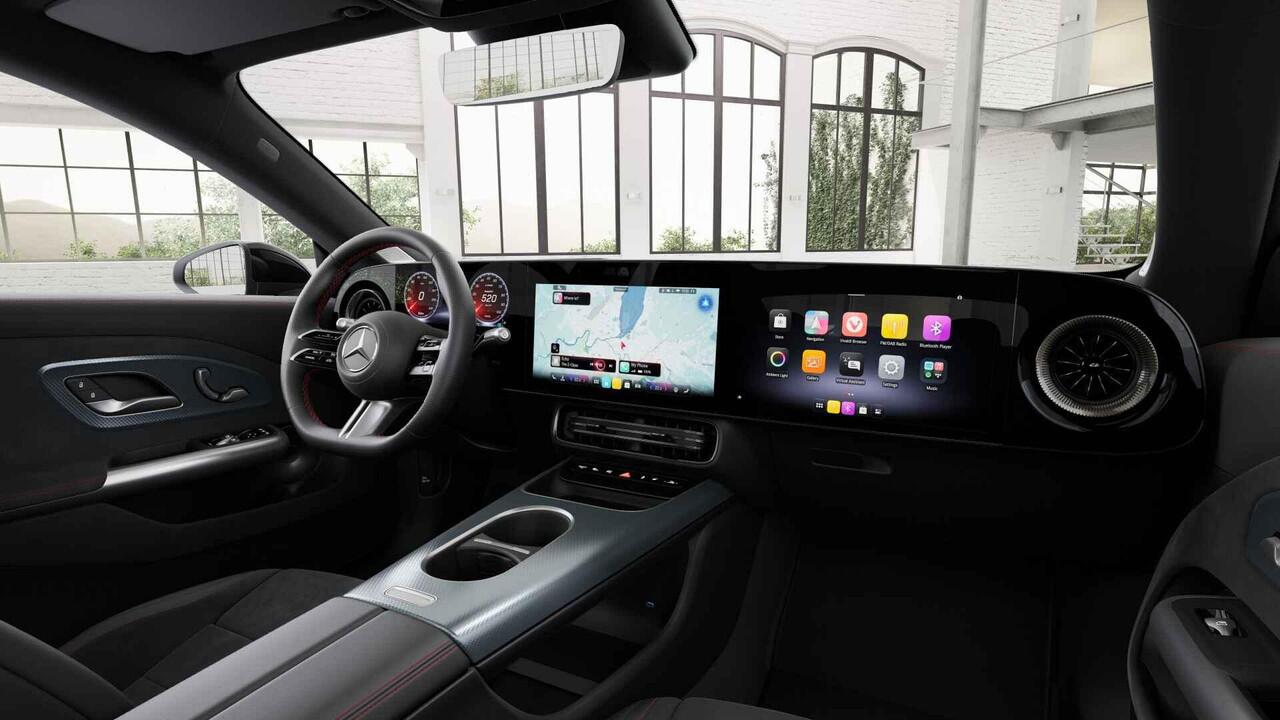 Mercedes-Benz CLA-KLASSE 200 Business Solution AMG 58 kWh | Panoramadak | Premium Pakket | Superscreen | Trekhaak | Head-Up | Burmester |