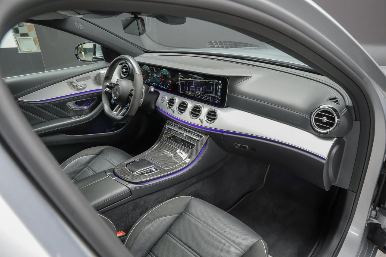 Mercedes-Benz E-KLASSE AMG 63 S 4MATIC+ |keramische remmen|panoramadak|Burmester|sportuitlaat|360 camera|memory|multibeam LED|Apple Carplay|blind spot|20" lichtmetalen velgen|