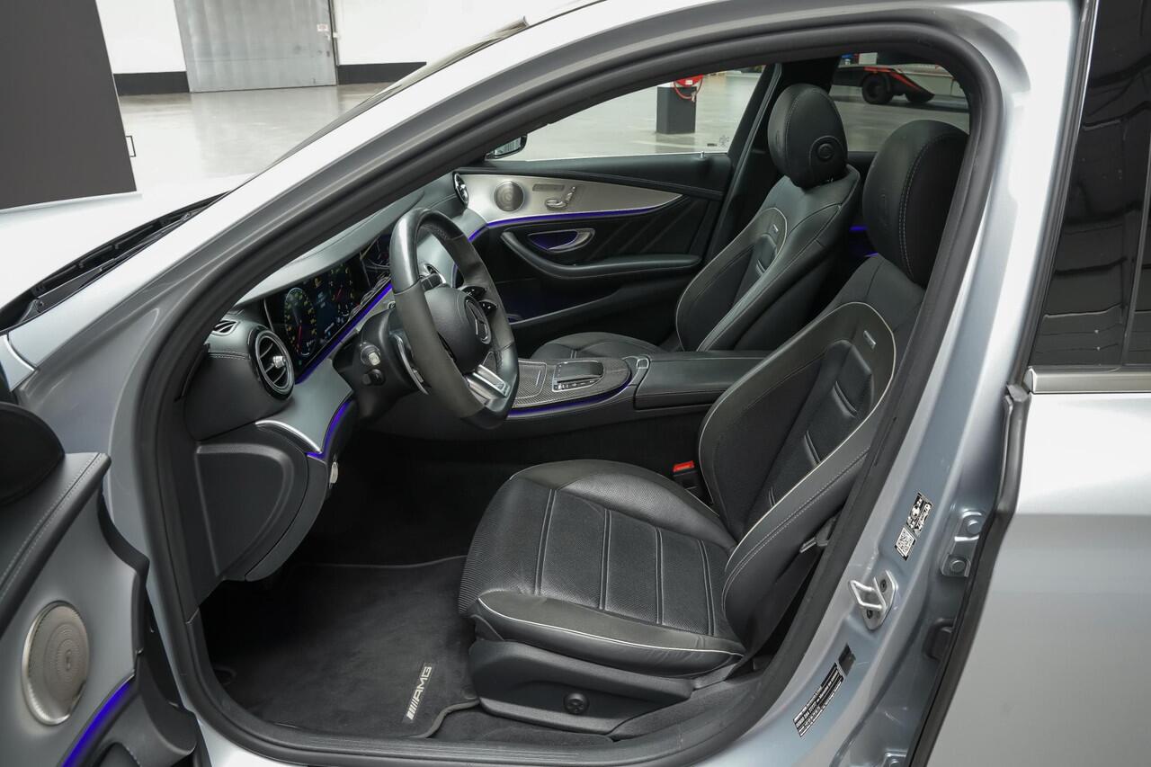 Mercedes-Benz E-KLASSE AMG 63 S 4MATIC+ |keramische remmen|panoramadak|Burmester|sportuitlaat|360 camera|memory|multibeam LED|Apple Carplay|blind spot|20" lichtmetalen velgen|