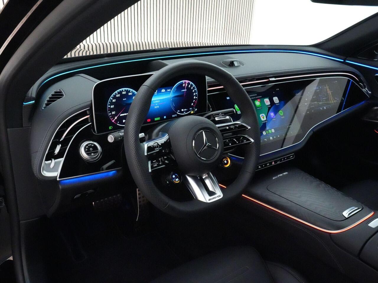 Mercedes-Benz E-KLASSE 53AMG 612pk 4MATIC+ Night Edition |Org. NL|fabrieksgarantie|driver's package|dynamic plus|hyper screen|achteras besturing|Burmester|panoramadak|HUD|digital light|Apple Carplay|
