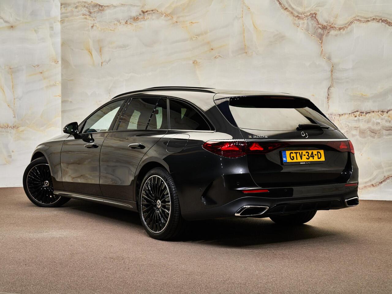 Mercedes-Benz E-estate 300 e AMG Line, pano, luchtv., Burmester, bijrijdersdisplay, 360° camera, tr.haak, ACC, keyless, dealeroh, NP97k