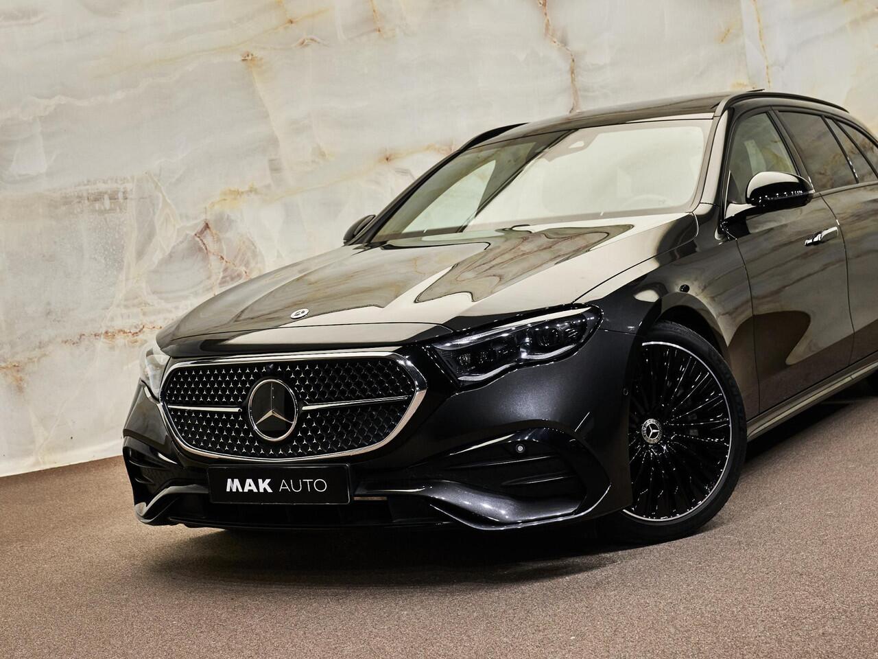 Mercedes-Benz E-estate 300 e AMG Line, pano, luchtv., Burmester, bijrijdersdisplay, 360° camera, tr.haak, ACC, keyless, dealeroh, NP97k