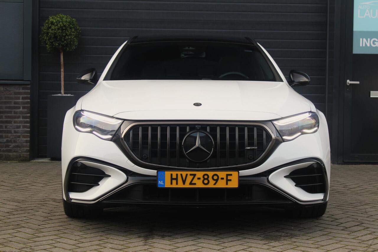 Mercedes-Benz E-estate AMG 53 4MATIC+ Night Edition | MBUX Hyperscreen | Fabrieksgarantie 12-2027 | Achterasbestuuring | Panorama | Leer | Digital light | Trekhaak