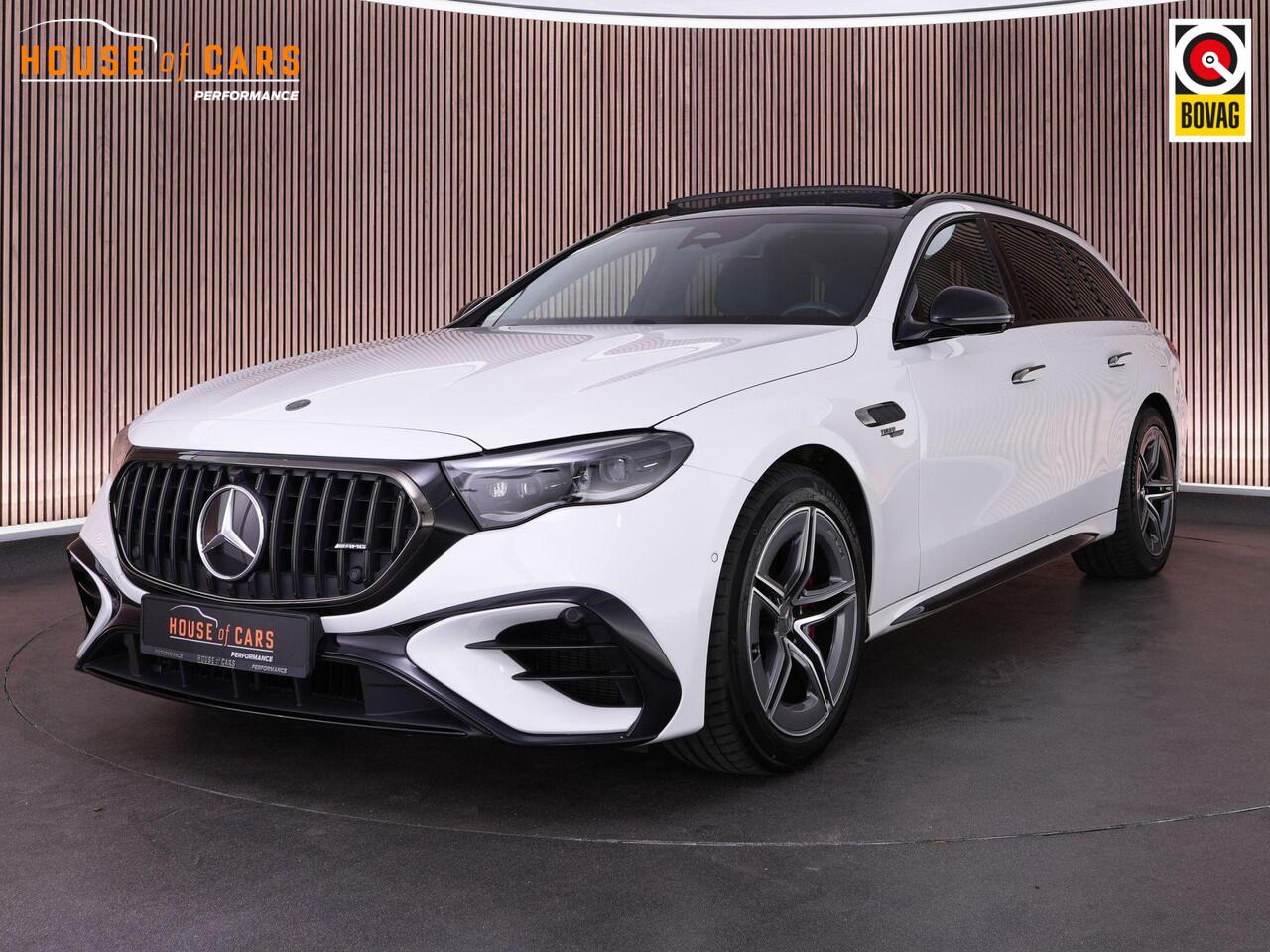 Mercedes-Benz E-estate E53 AMG 612pk 4MATIC+ Night Edition |BTW-auto|dealer onderhouden|dynamic plus|hyperscreen|Burmester|achterasbesturing|panoramadak|digital LED|HUD|memory|360 camera|