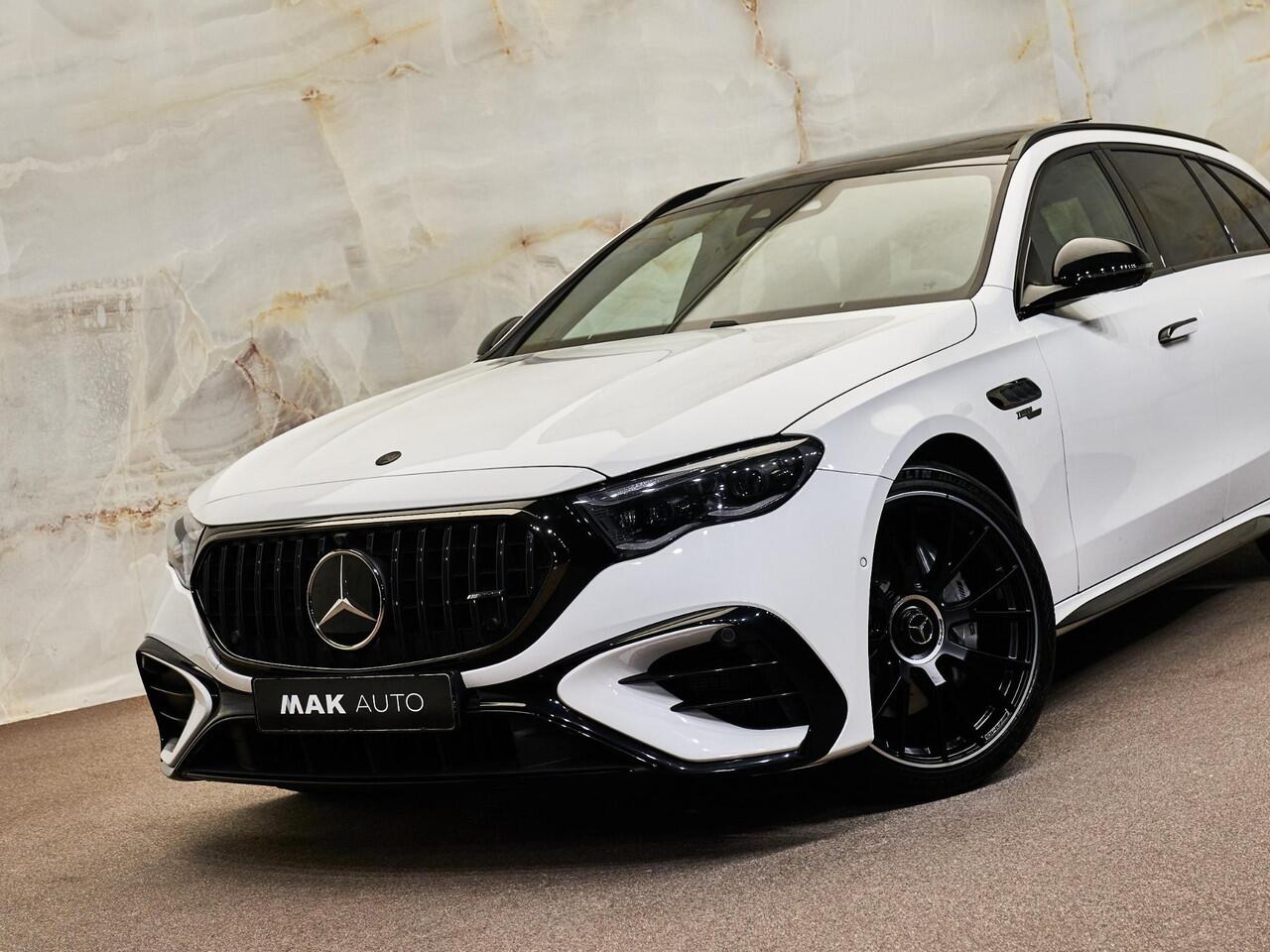 Mercedes-Benz E-estate AMG 53 Hybrid 4Matic+, MANUFAKTUR, pano, tr.haak, Burmester, PARKTRONIC, ACC, memory, 360 camera, keyless, privacy