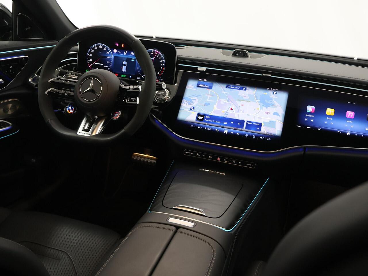 Mercedes-Benz E-estate AMG 53 4MATIC+ | Night | AMG performance stoelen | AMG dynamic plus pakket | Panoramadak | Superscreen | Trekhaak | Premium plus | Burmester |