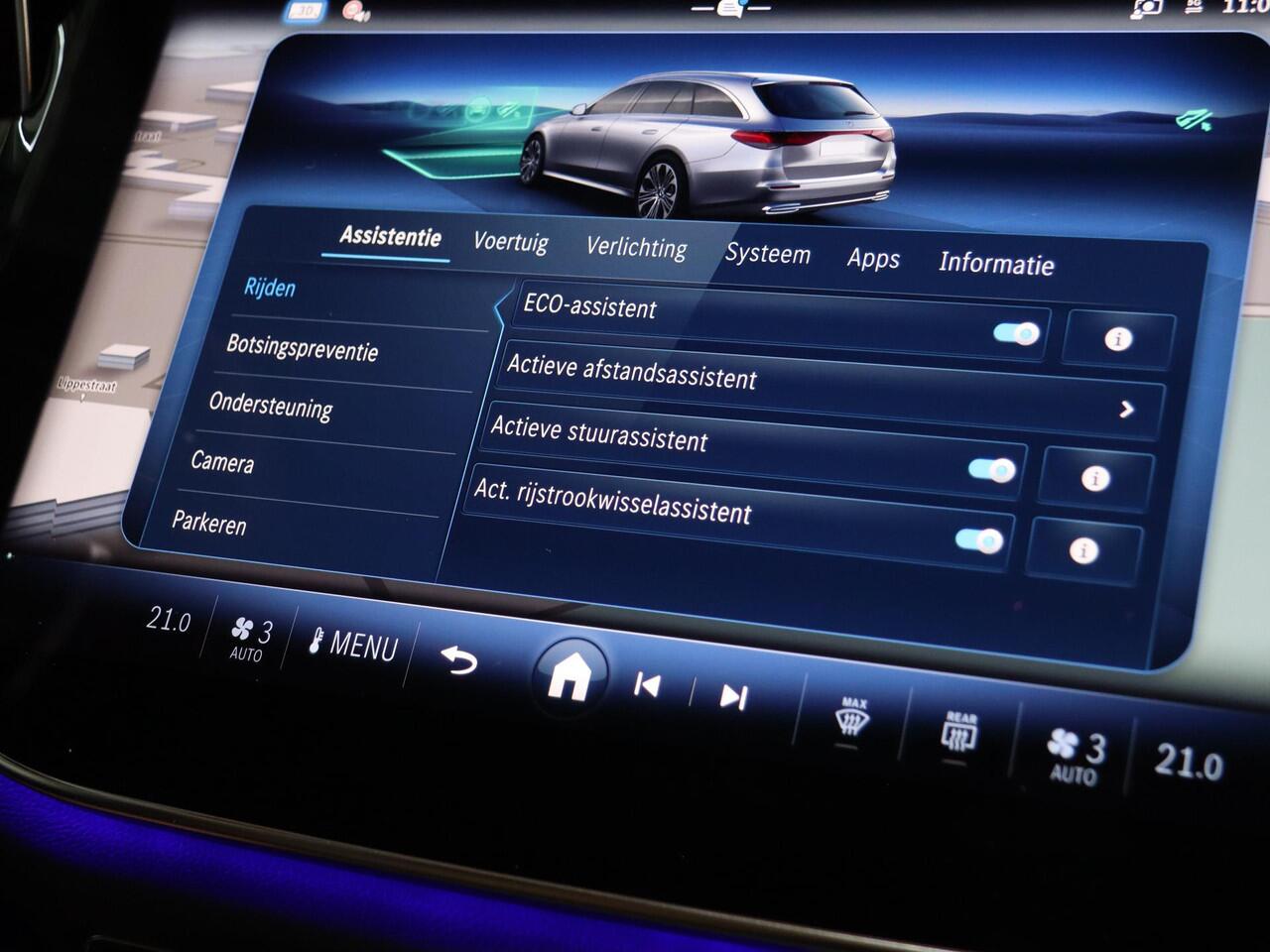 Mercedes-Benz E-estate 300e Sport Edition | Premium Plus | Superscreen | Panoramadak | Rijassistentiepakket | Burmester | 360 camera | Stoelverwarming/ventilatie | Airmatic |