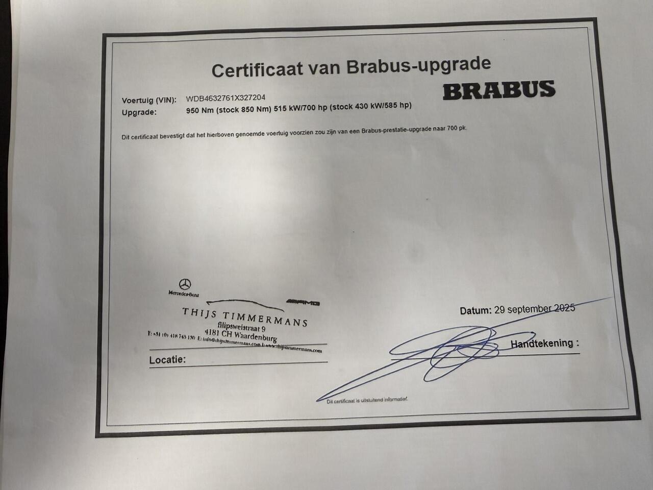 Mercedes-Benz G-KLASSE ORIGINAL*G700 BRABUS WIDESTAR*STERRENHEMEL*24 INCH