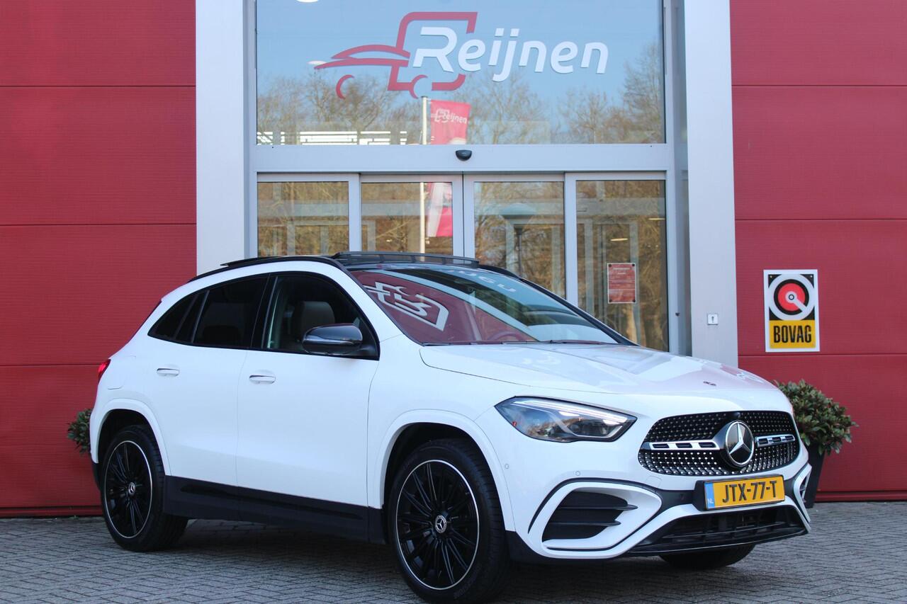Mercedes-Benz GLA-KLASSE 250 e AMG LINE "NIEUW MODEL!" | PANORAMISCH SCHUIF/KANTEL DAK | SFEER VERLICHTING | ELEKTRISCH BEDIENBARE VOORSTOELEN MET GEHEUGENFUNCTIE EN "ZITKINEMATICA" | DRAADLOZE APPLE CARPLAY/ANDROID AUTO | NIGHT PAKKET: DAKRELING ZWART, ZIJRUITEN EN ACHTERRUITEN 