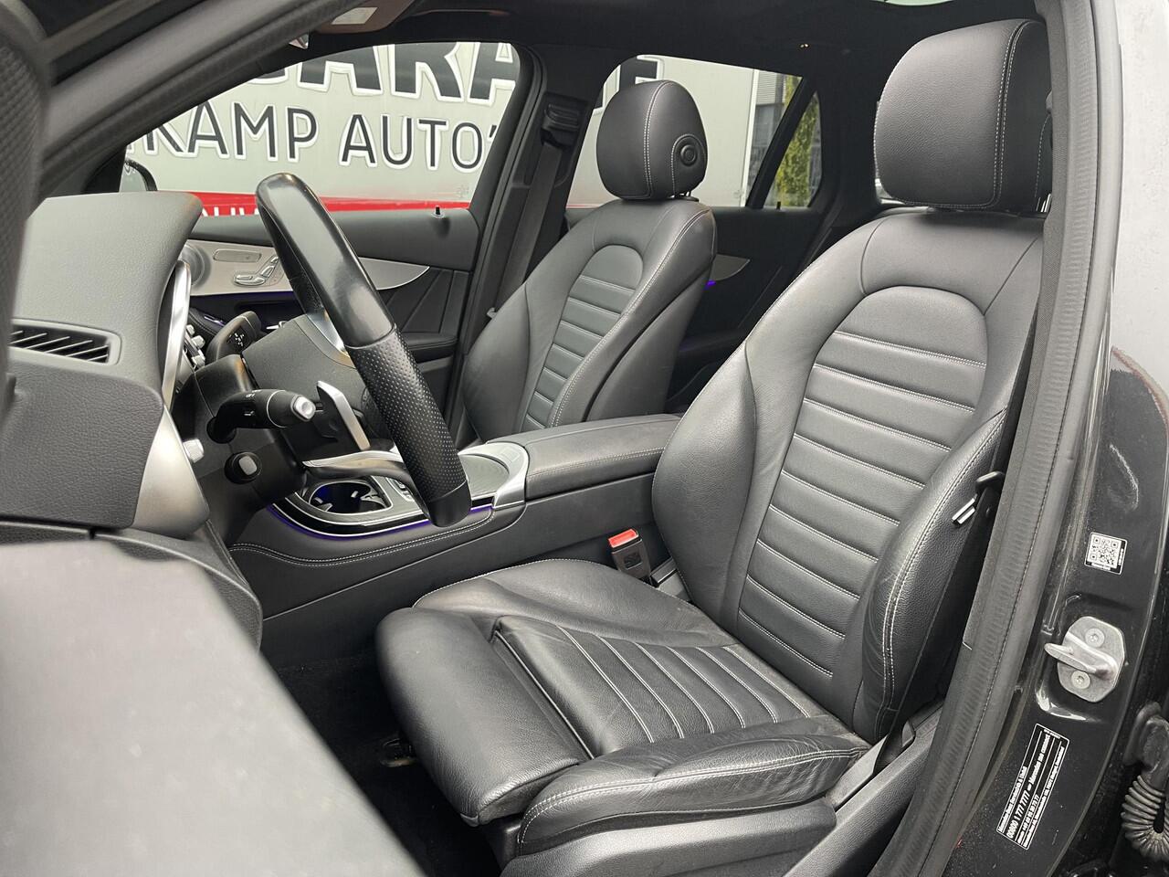 Mercedes-Benz GLC-KLASSE 300e 4MATIC 19"/Leder + massage + memory/Panoramadak/Dodehoek/Adaptieve cruise/Burmester/Matrix LED/Apple Carplay & Android Auto/Stoelverwarming/Elektrische klep