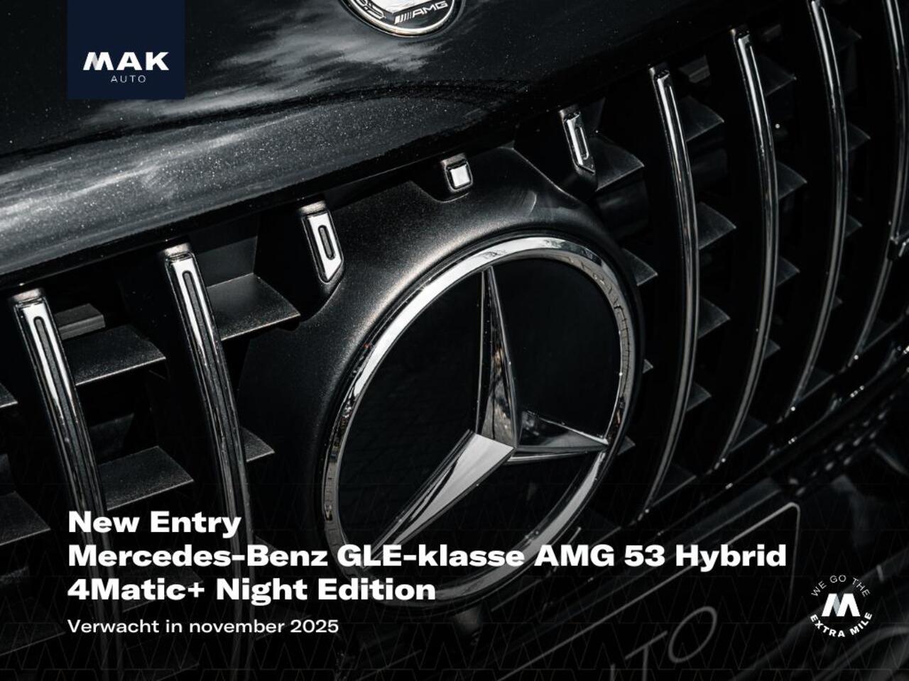 Mercedes-Benz GLE-KLASSE AMG 53 Hybrid 4Matic+, pano, 22", luchtv., Burmester, HUD, ACC, memory, 360 camera, keyless, privacy