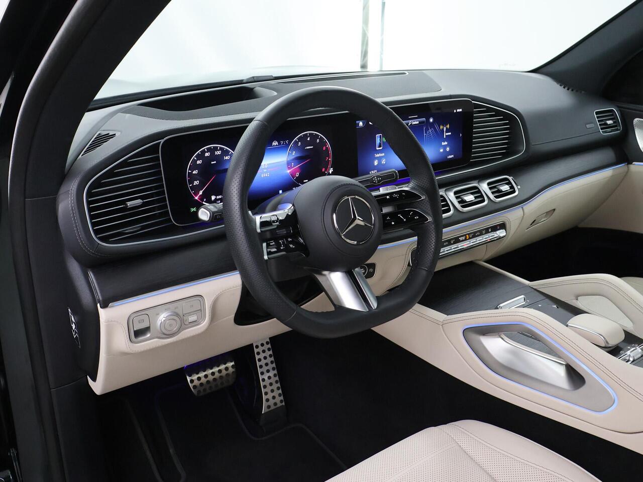 Mercedes-Benz GLS-KLASSE 450 4MATIC AMG Line | Premium plus | 6 zits | Beige leder | Head up | Trekhaak |