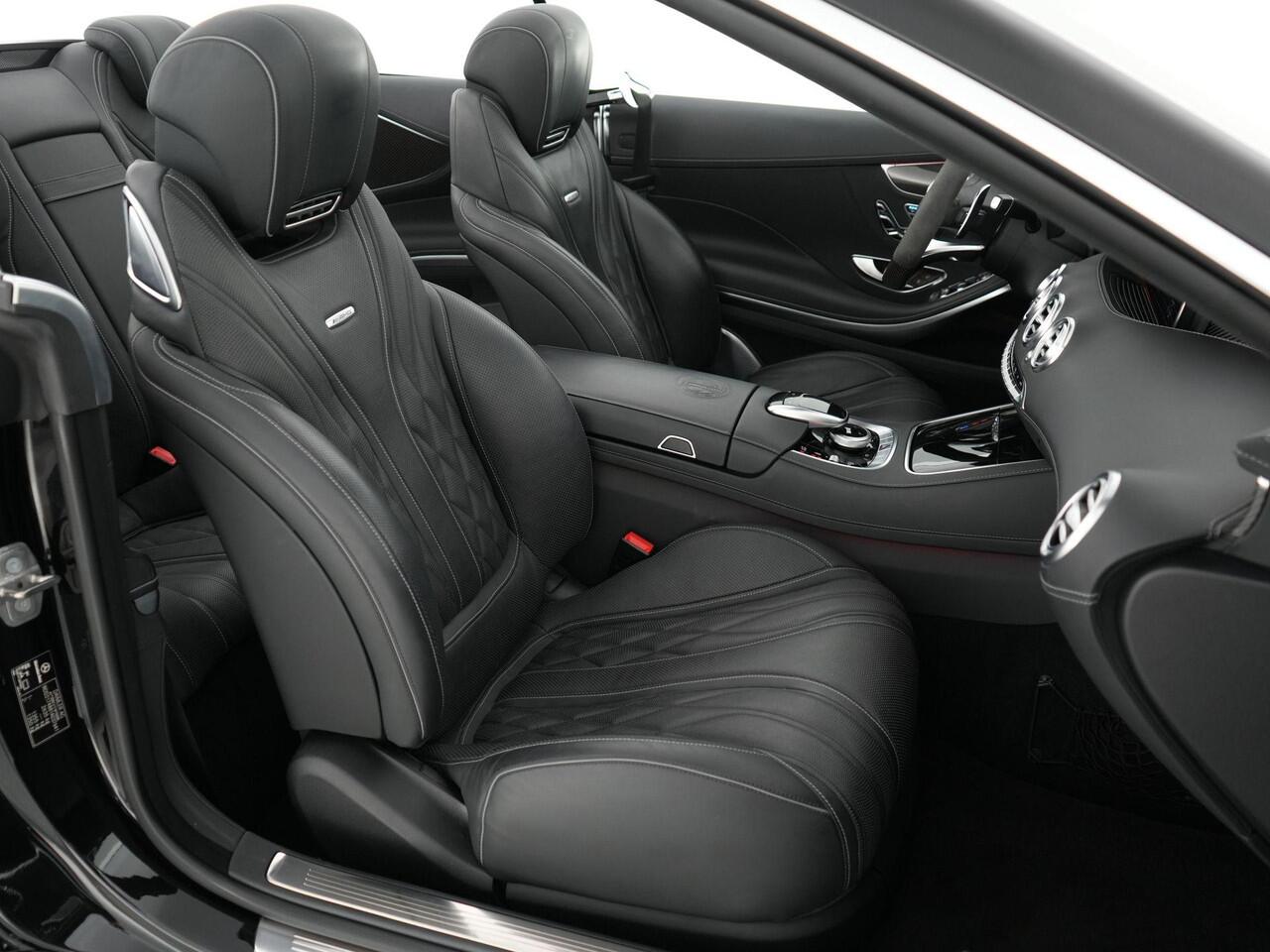 Mercedes-Benz S-KLASSE S63 AMG Cabrio 612pk 4MATIC+ Premium Plus |dealer onderhouden|Burmester high-end|keramisch|massage|Airscarf|nightvision|stoelverwarming & verkoeling|memory|360°|head-up|stuurverwarming|carbon interieur|dodehoek|