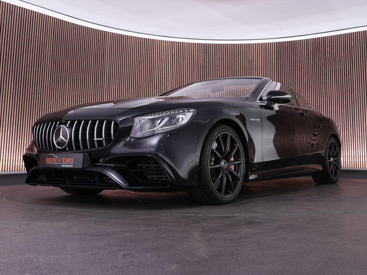 Mercedes-Benz S-KLASSE S63 AMG Cabrio 612pk 4MATIC+ Premium Plus |dealer onderhouden|Burmester high-end|keramisch|massage|Airscarf|nightvision|stoelverwarming & verkoeling|memory|360°|head-up|stuurverwarming|carbon interieur|dodehoek|