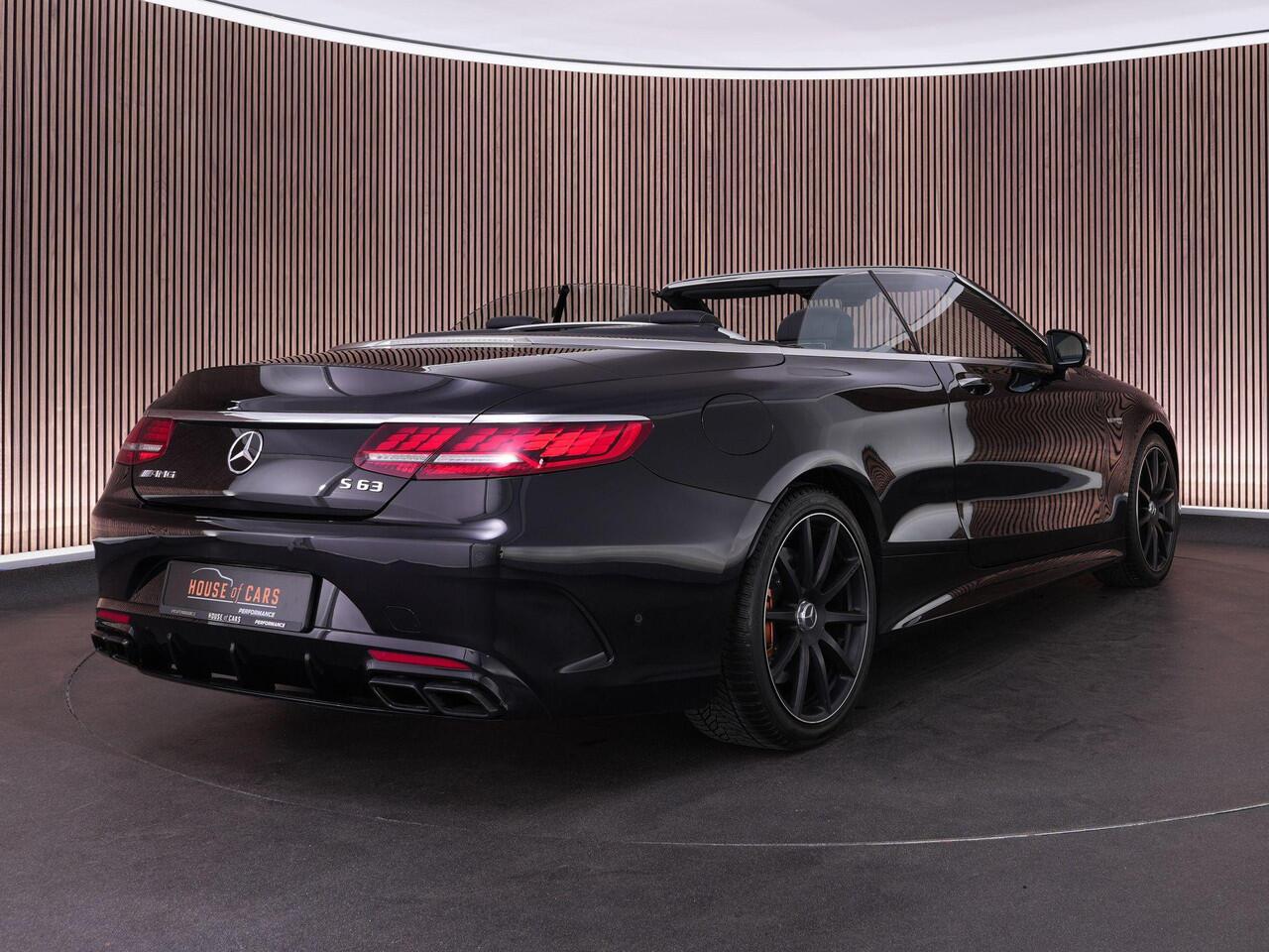 Mercedes-Benz S-KLASSE S63 AMG Cabrio 612pk 4MATIC+ Premium Plus |dealer onderhouden|Burmester high-end|keramisch|massage|Airscarf|nightvision|stoelverwarming & verkoeling|memory|360°|head-up|stuurverwarming|carbon interieur|dodehoek|