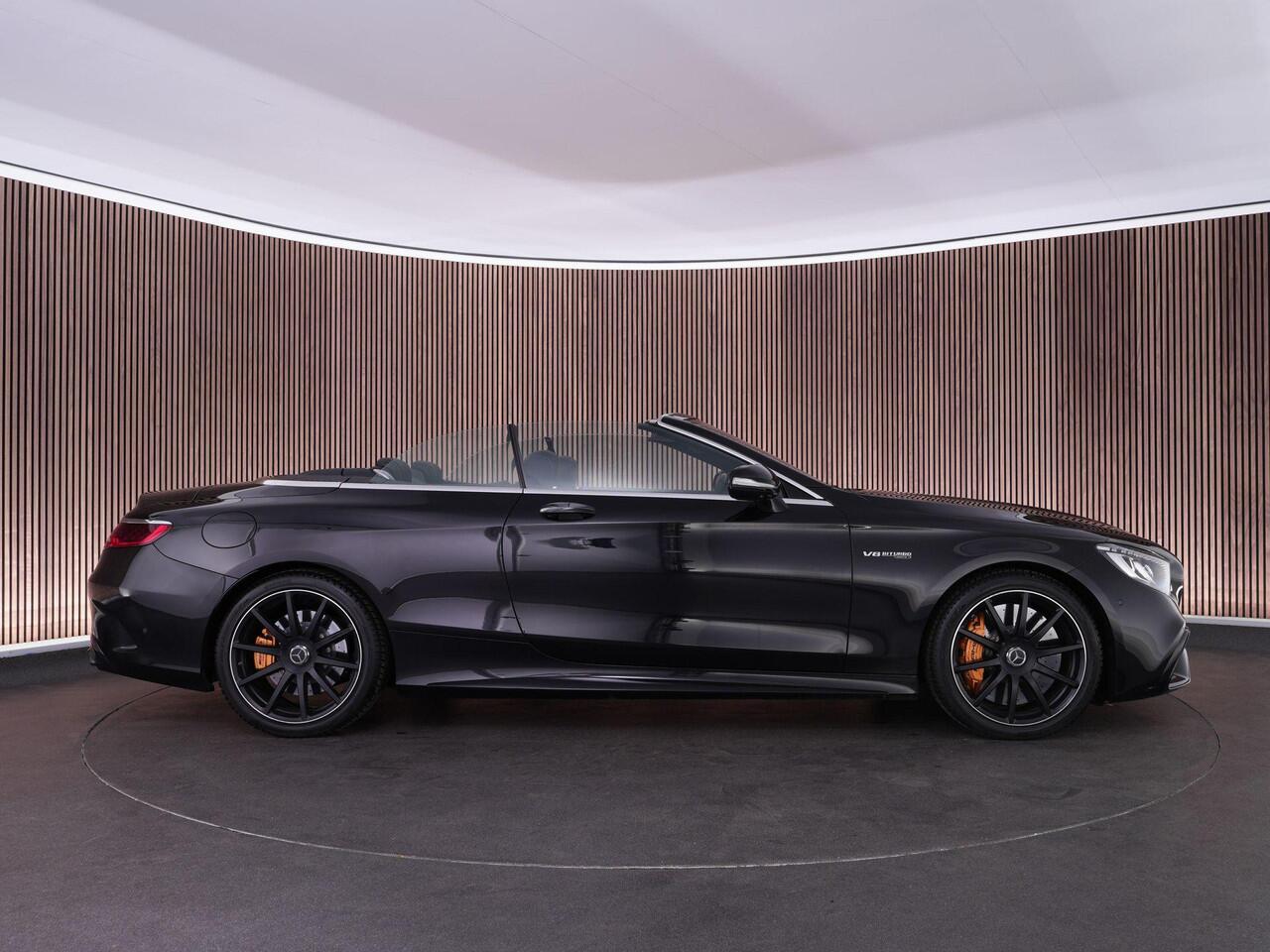 Mercedes-Benz S-KLASSE S63 AMG Cabrio 612pk 4MATIC+ Premium Plus |dealer onderhouden|Burmester high-end|keramisch|massage|Airscarf|nightvision|stoelverwarming & verkoeling|memory|360°|head-up|stuurverwarming|carbon interieur|dodehoek|