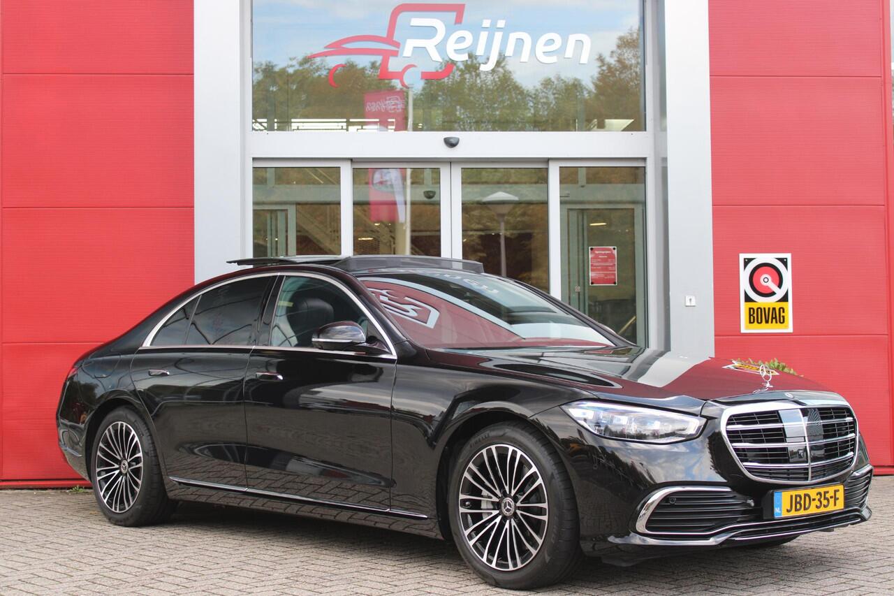Mercedes-Benz S-KLASSE 580e 4MATIC AMG LINE 510PK | PANORAMISCH SCHUIF / KANTELDAK | 360° CAMERA | BURMESTER PREMIUM AUDIO | NAPPA LEDEREN BEKLEDING | VOORSTOELEN ELEKTRISCH VERSTELBAAR MET GEHEUGEN | VOORSTOELEN EN ACHTERBANK GEVENTILEERD / VERWARMD | MBUX AUGMENT REALITY NAVI