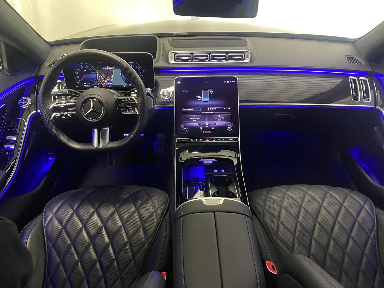 Mercedes-Benz S-KLASSE 580 e 4MATIC Lang AMG Line 4 Wiel besturing 360°-camera Pano Softclose 20 Inch Head Up Laser Koplampen Night Pakket