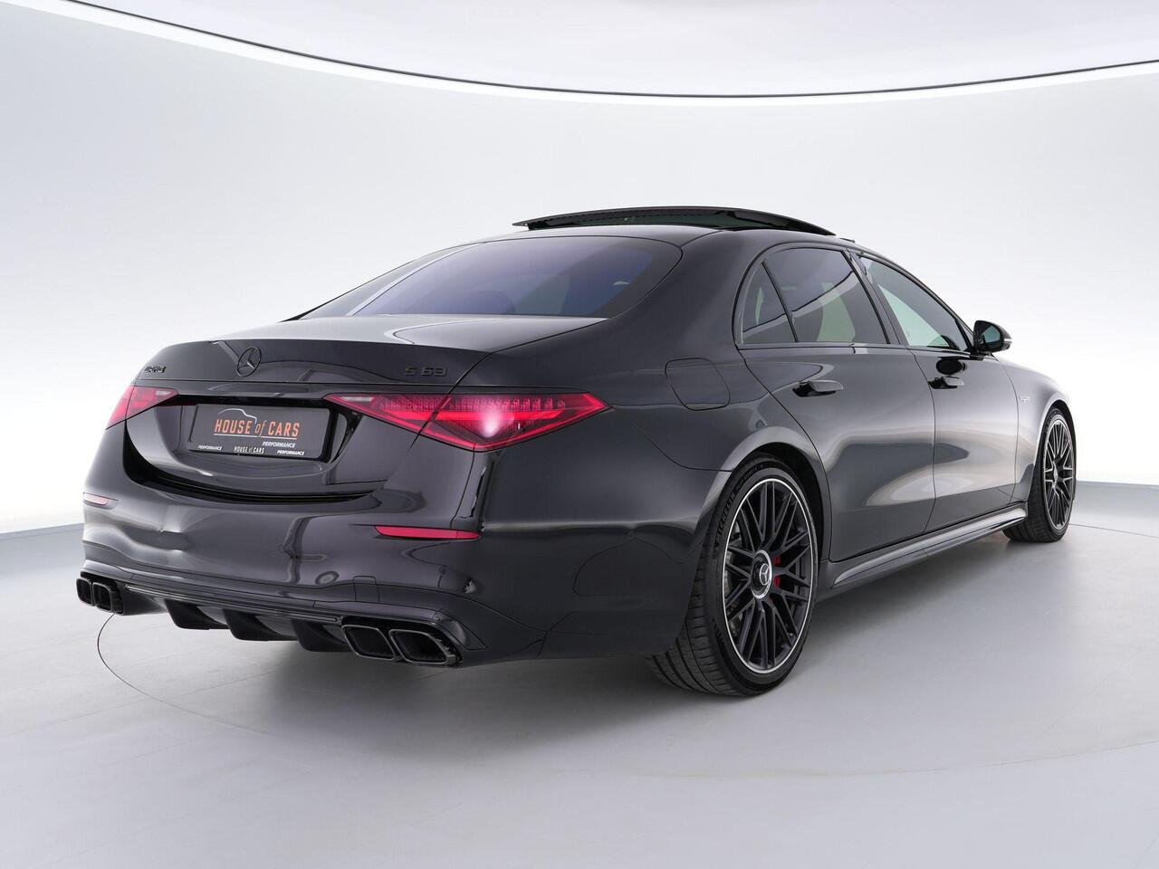 Mercedes-Benz S-KLASSE 63S AMG 802pk E Performance |pano|Burmester High end|chauffeurspakket|achteras besturing|rearseat infotainment|HUD|360 camera|digital LED|memory|Apple Carplay|