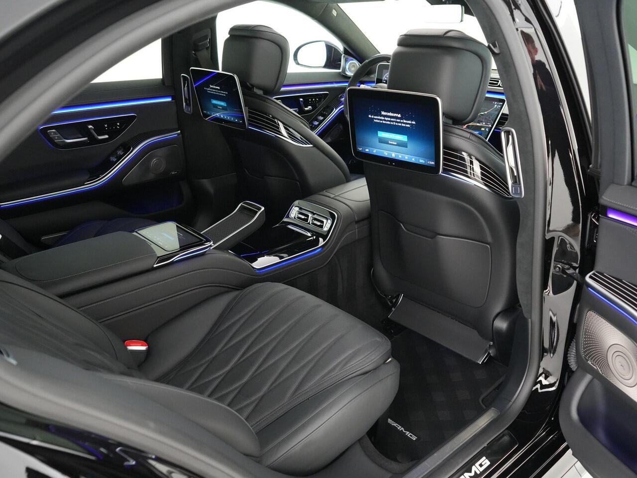 Mercedes-Benz S-KLASSE 63S AMG 802pk E Performance |pano|Burmester High end|chauffeurspakket|achteras besturing|rearseat infotainment|HUD|360 camera|digital LED|memory|Apple Carplay|