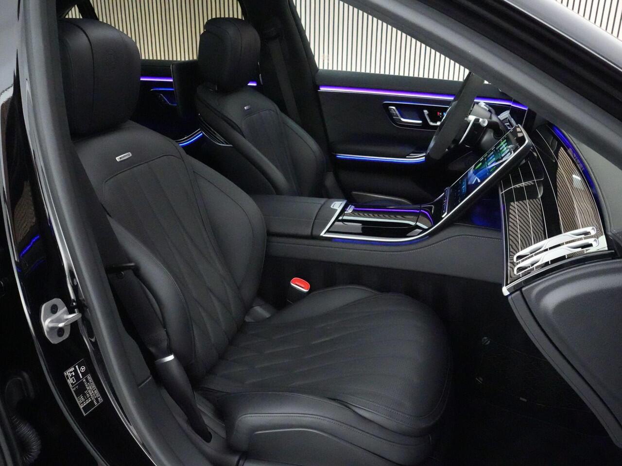 Mercedes-Benz S-KLASSE 63S AMG 802pk E Performance |22" custom wielen|pano|Burmester High end|chauffeurspakket|achteras besturing|rearseat infotainment|HUD|360 camera|digital LED|memory|Apple Carplay|
