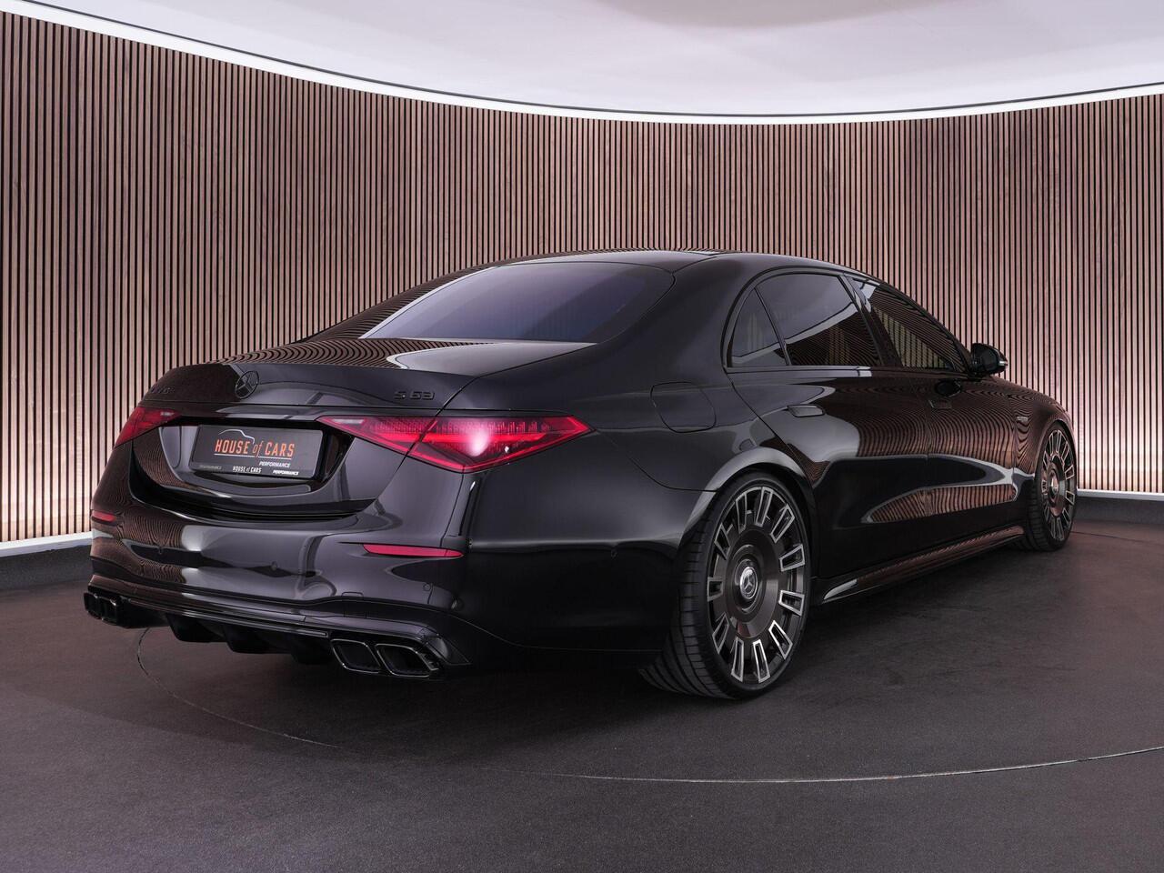 Mercedes-Benz S-KLASSE 63S AMG 802pk E Performance |22" custom wielen|pano|Burmester High end|chauffeurspakket|achteras besturing|rearseat infotainment|HUD|360 camera|digital LED|memory|Apple Carplay|